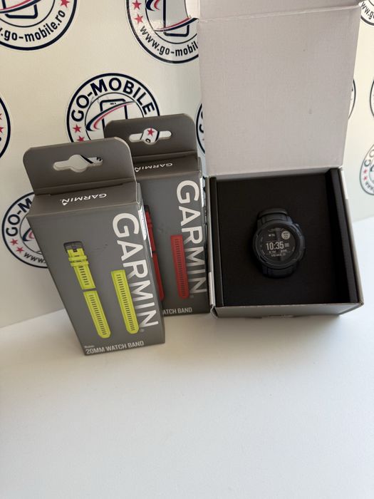 Garmin Instinct 2S - Negru - Impecabil - Garantie + Curele