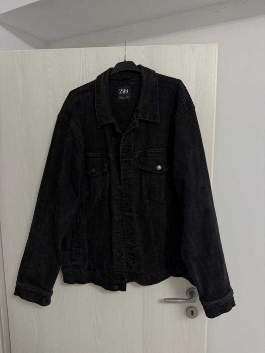Geacă Zara denim neagră