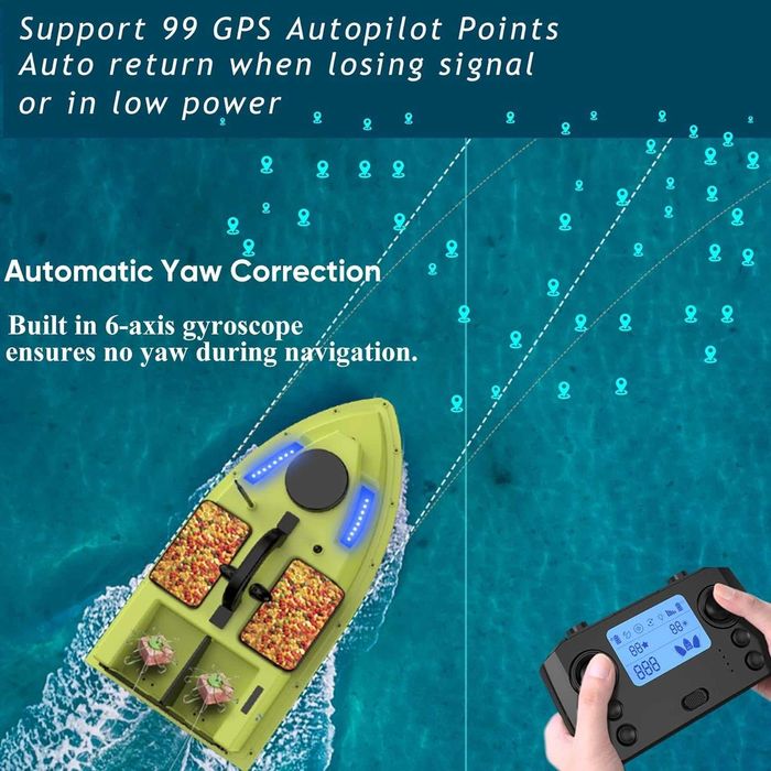 100точков GPS Кит за лодка за захранка