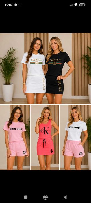 Дамски комплект с къси панталонки