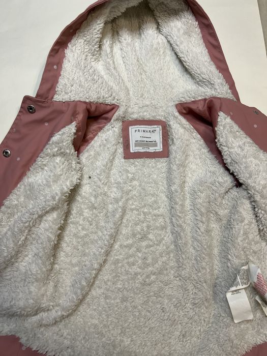 Geaca impermeabIla imblanita Primark, roz, marimea 86 / 12-18 luni
