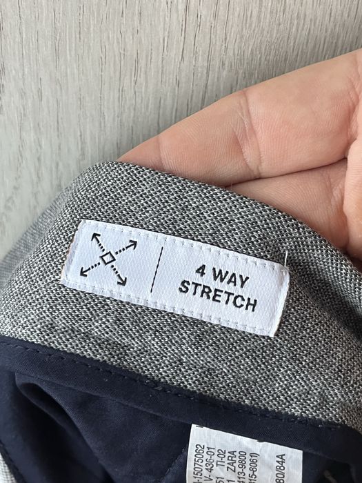 Pantaloni Zara, business-casual, barbati, gri