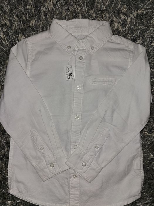Camasa mâneca lungă albă băieți 110-116 4-5 ani Tex