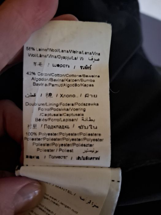 Palton cu lana si bumbac