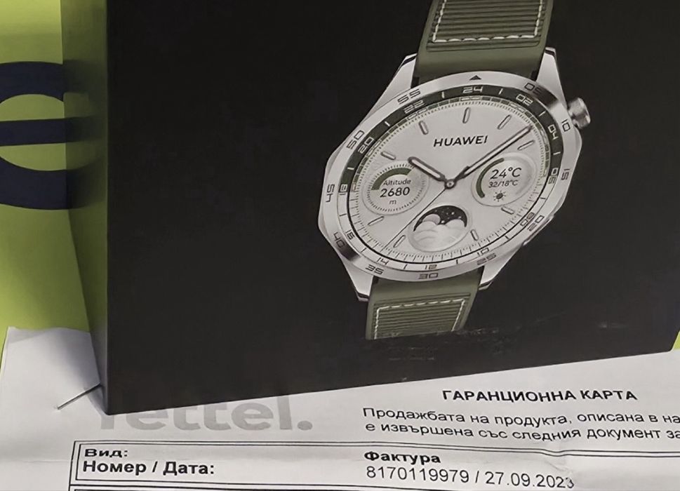 Huawei watch GT 4 | GT4 BT Yettel Гаранция 2025 Green