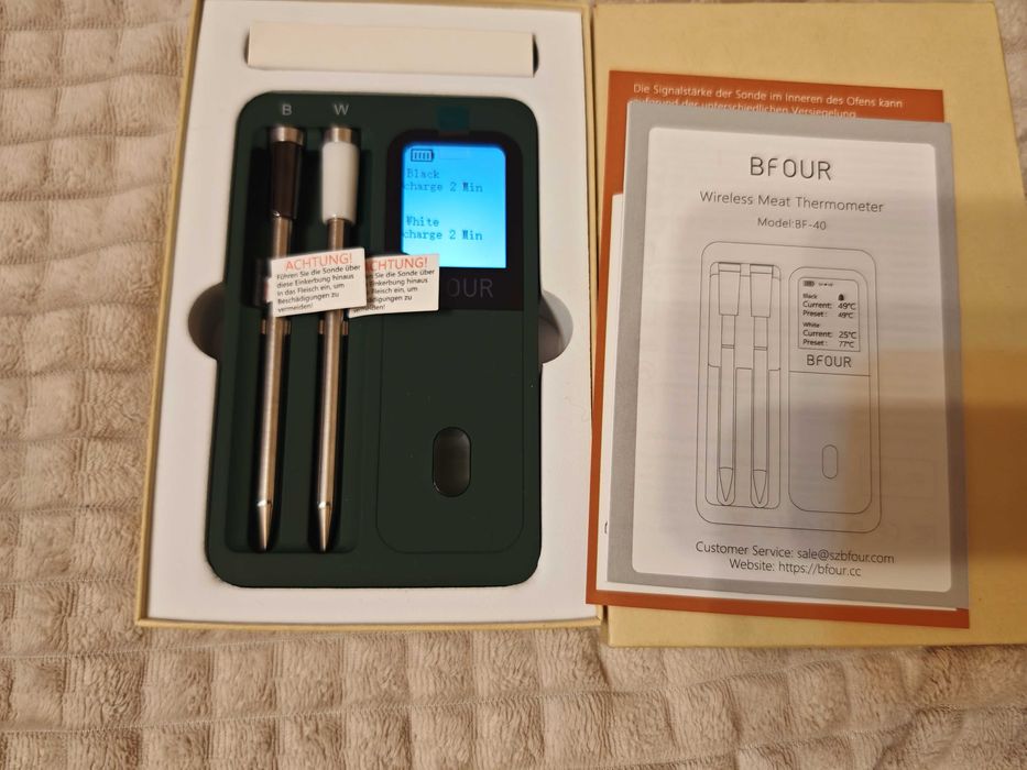 BFOUR BF-40 Wireless Smart термометър за месо и BBQ с 2 сонди