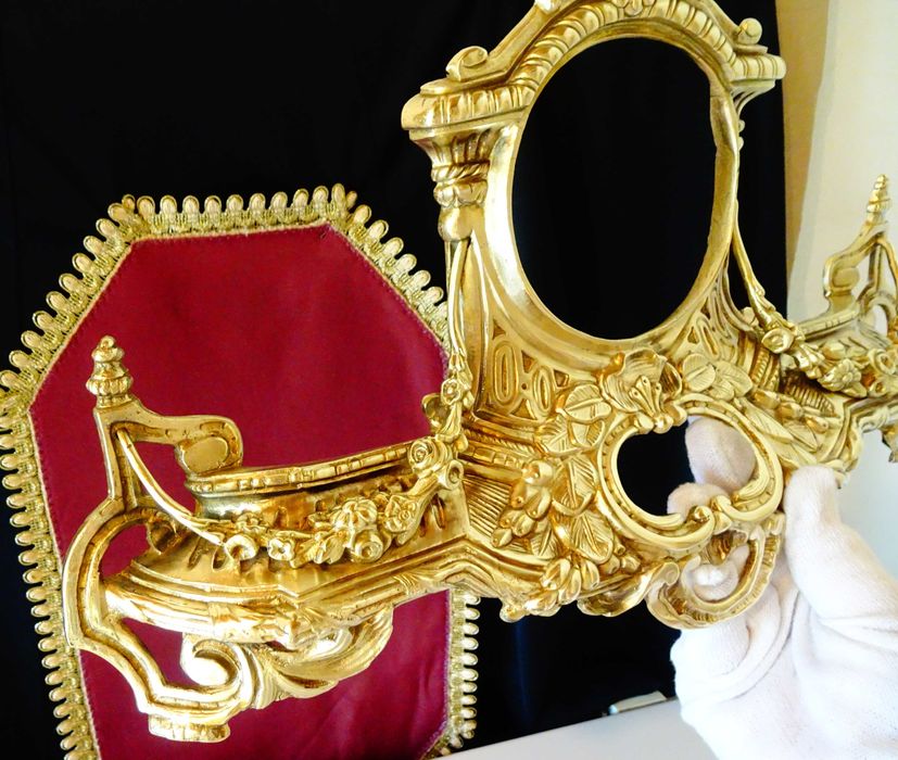 Барокова рамка от бронз за огледало,часовник,мебели,камина.