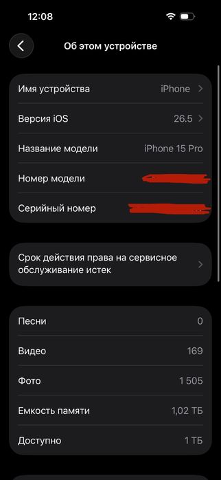 Iphone 15 Pro 1 TB