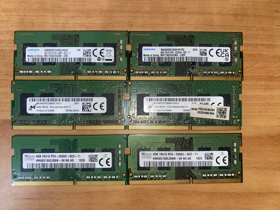 Продам оперативную память DDR4 4GB SO-DIMM для ноутбука