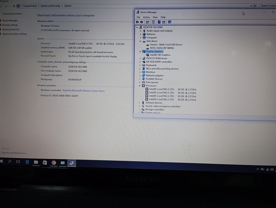 Laptop Medion Akoya i3 17"