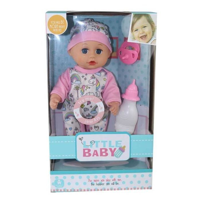Kукла със звук залъгалка и бутилка