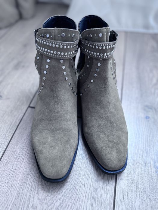 Сапоги замшевые Zara