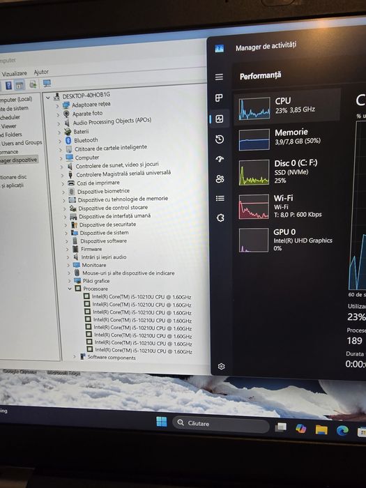 Laptop Lenovo L15, i5-10210, ram 8gb, ssd 256gb, bat 2h