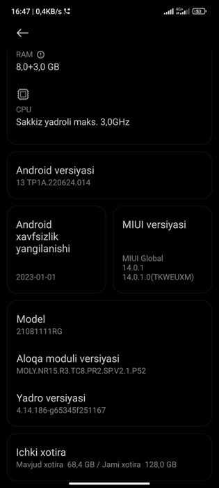 Xiaomi 11 T 128 GB global