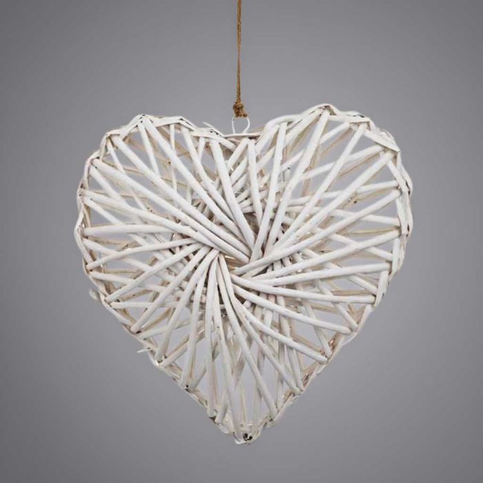 Inima decorativa suspendabila lemn decoratiune rustica casa 30x30cm