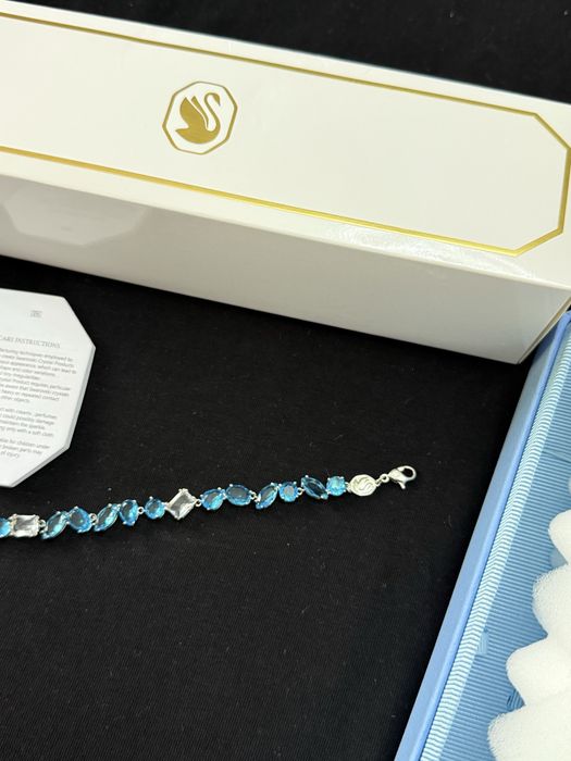 Colier swarovski gema baby blue