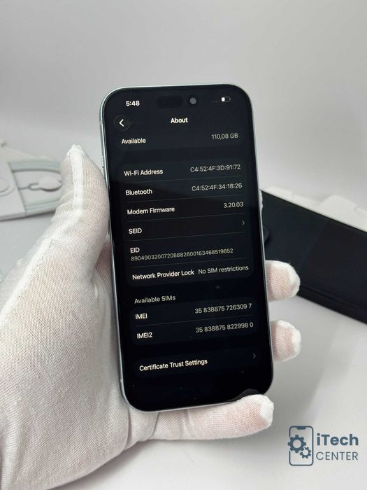 iPhone 15, 128GB, Blue, 100% батерия, ОТЛИЧЕН, ГАРАНЦИЯ!