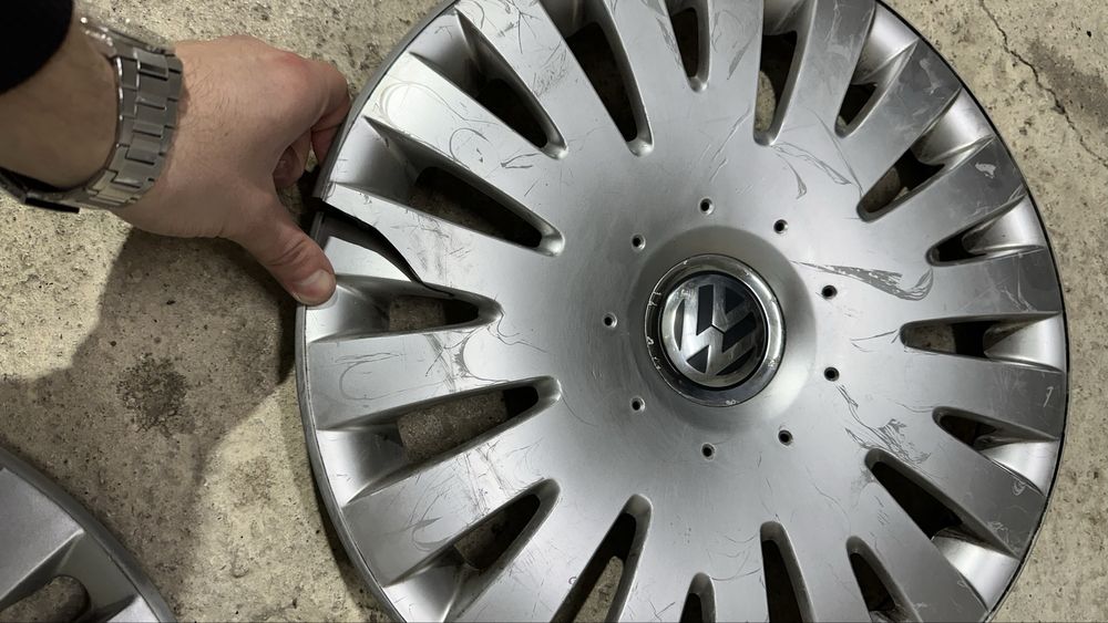 Железни джанти 16 5х112 + оригинални тасове VW