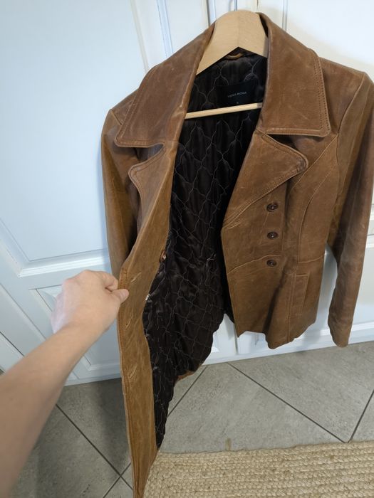 Trenci scurt, vintage, din piele, Vero Moda, S