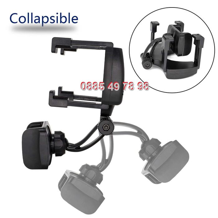 Телефон смартфон СТОЙКА ЗА ОГЛЕДАЛО на Кола Автомобил. Поставка държач