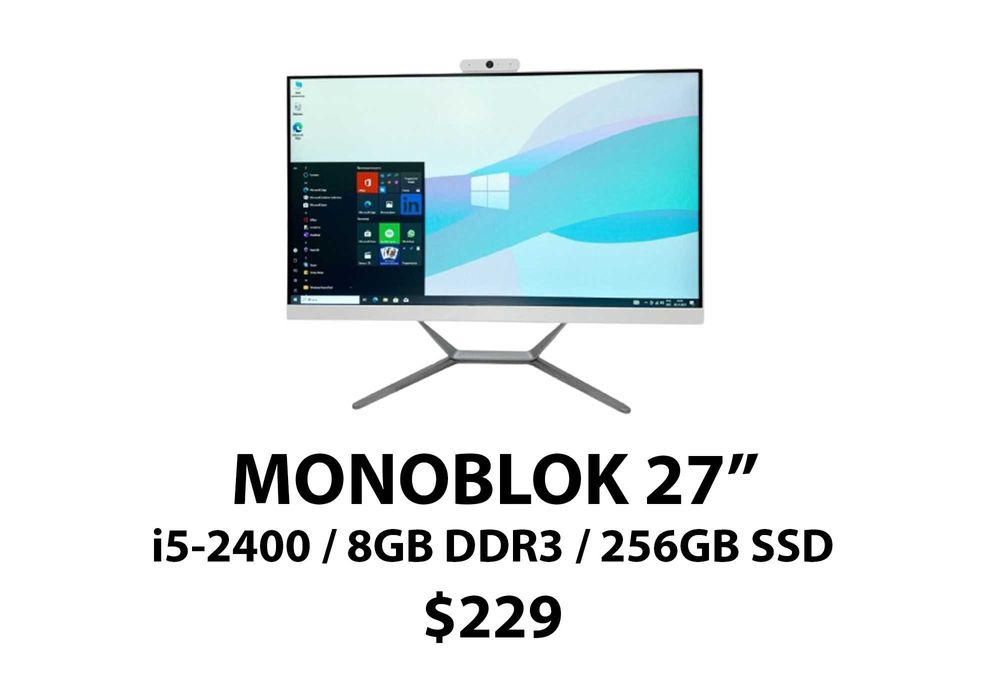 Моноблок 27" / i5-2400 / DDR3 8ГБ / 256ГБ SSD