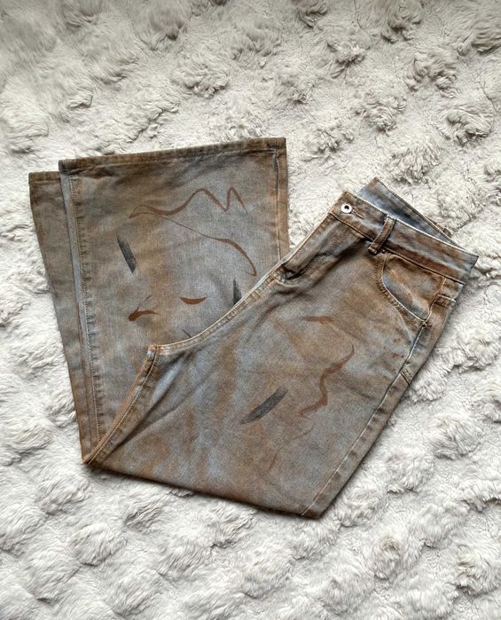 Ретро джинсы с росписью