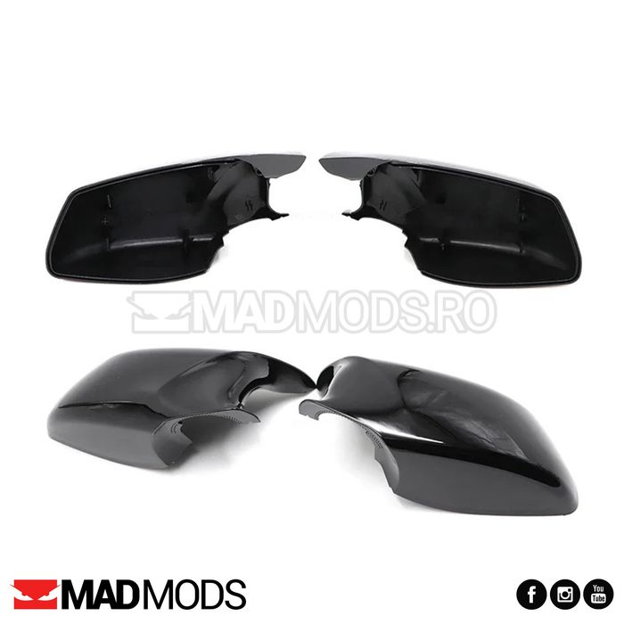 Set capace oglinzi M BMW Seria 5 F10 F11 F18 NFL Non-LCI, Negru lucios