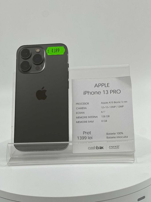 Iphone 13 PRO 128GB Baterie inlocuita 100% Garantie 24 luni!