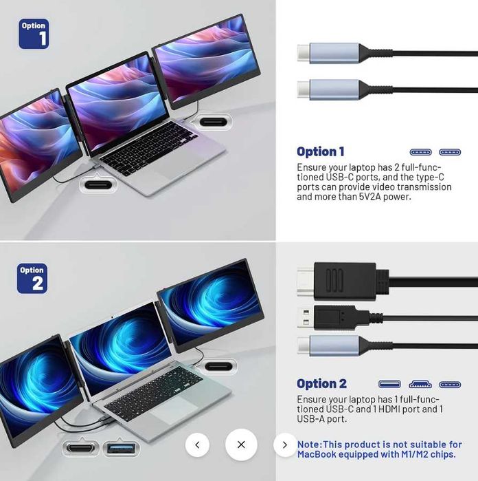 Monitor portabil TeamGee S3 Dual Screen 14” Ips Inch FHD 16:9 TeamGee S3