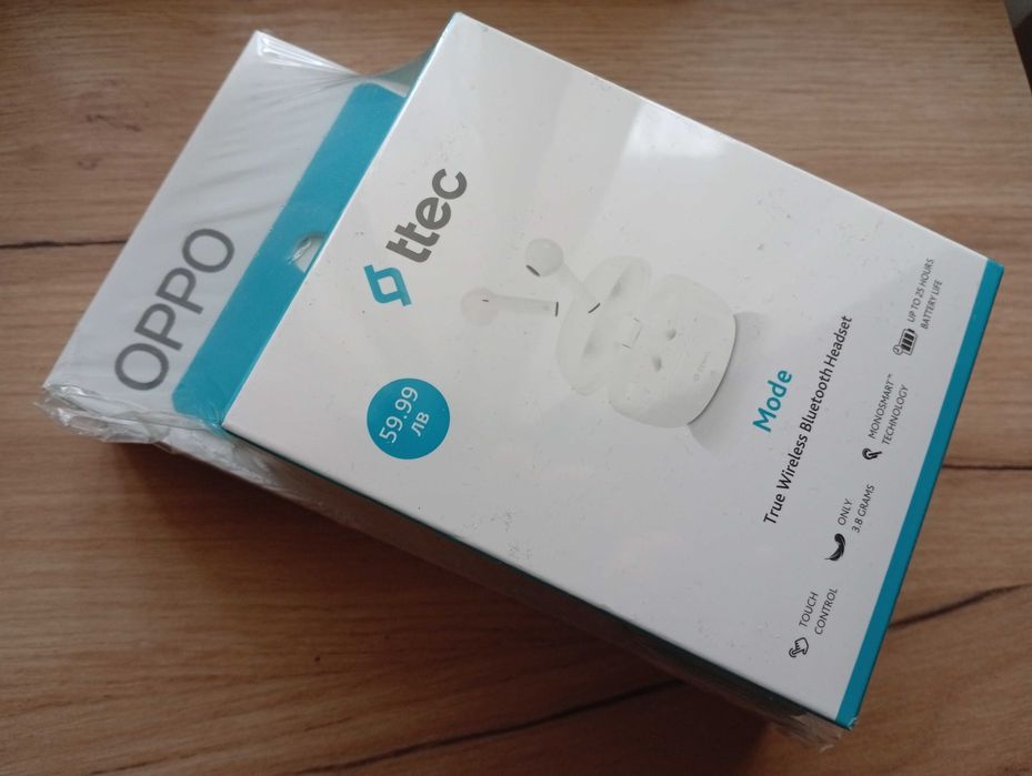 OPPO A5x +Bluetooth Headset Нови (не разпечатани)