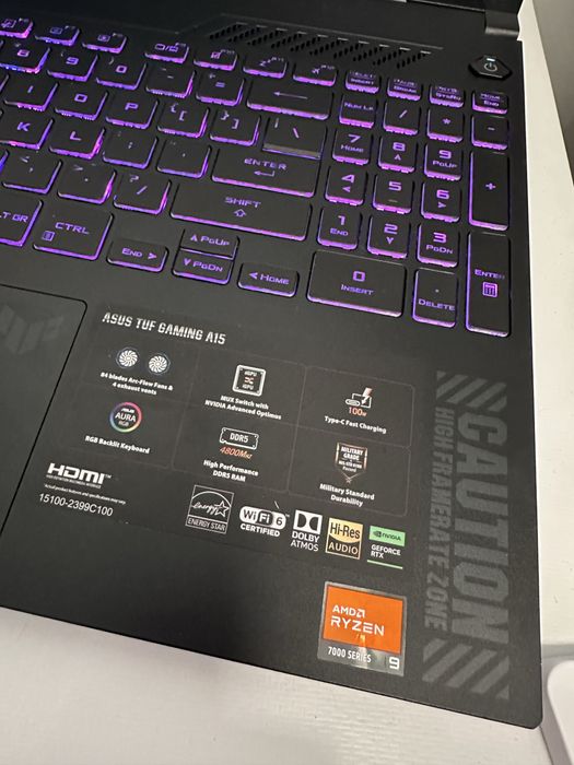 Laptop ASUS TUF Gaming A15 Ryzen 9 16GB RAM Full HD 144Hz