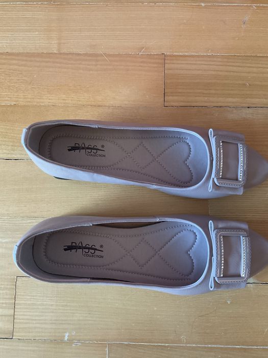 Balerini albi, marimea 40