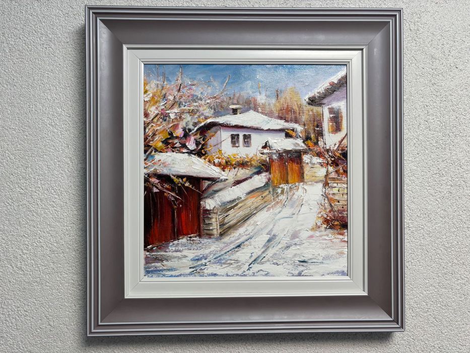 Запазена / Нова маслена карина “Първи сняг в Боженци”