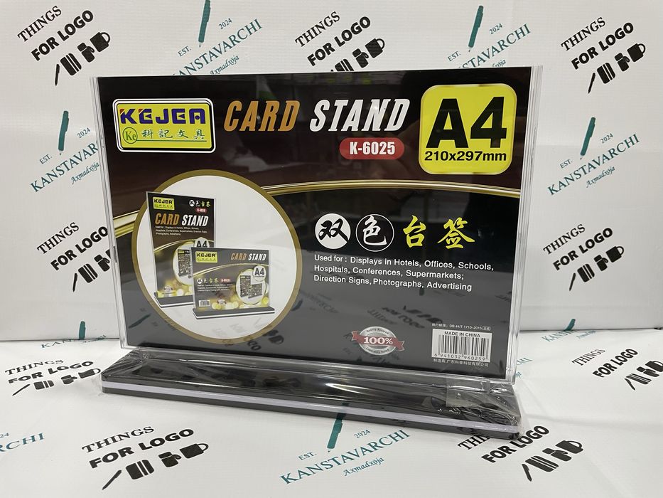 Tablichka Menyholder Tebltenreklamniy A4 A5 A6 A7 A8 razmerlari mavjud