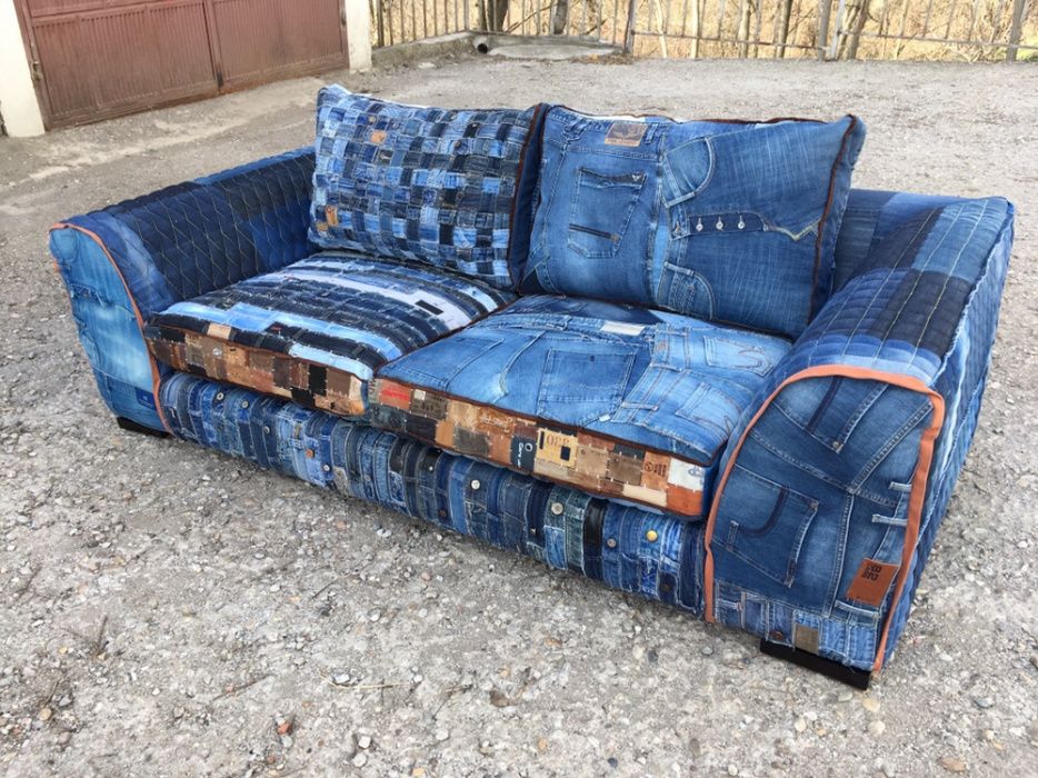 Дънкови дивани / Мека мебел / Ръчно изработени дамаски