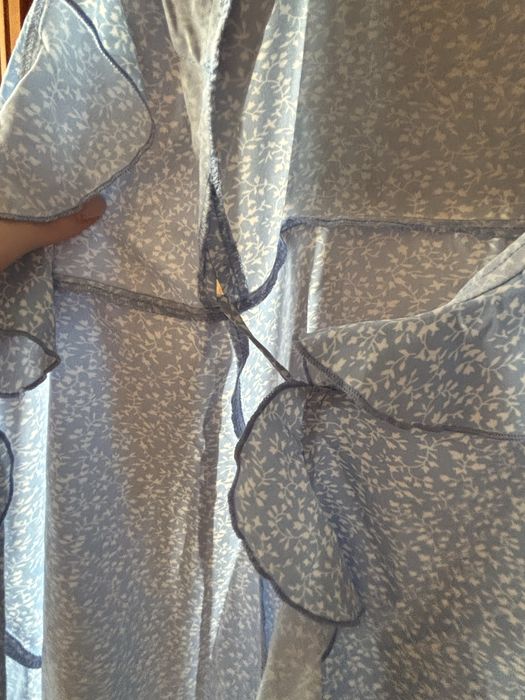 Rochie de vară SHEIN bleu cu volane, mărimea M