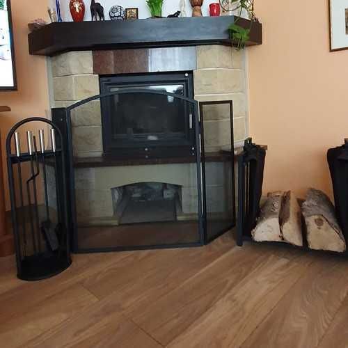 Метален кош за дърва