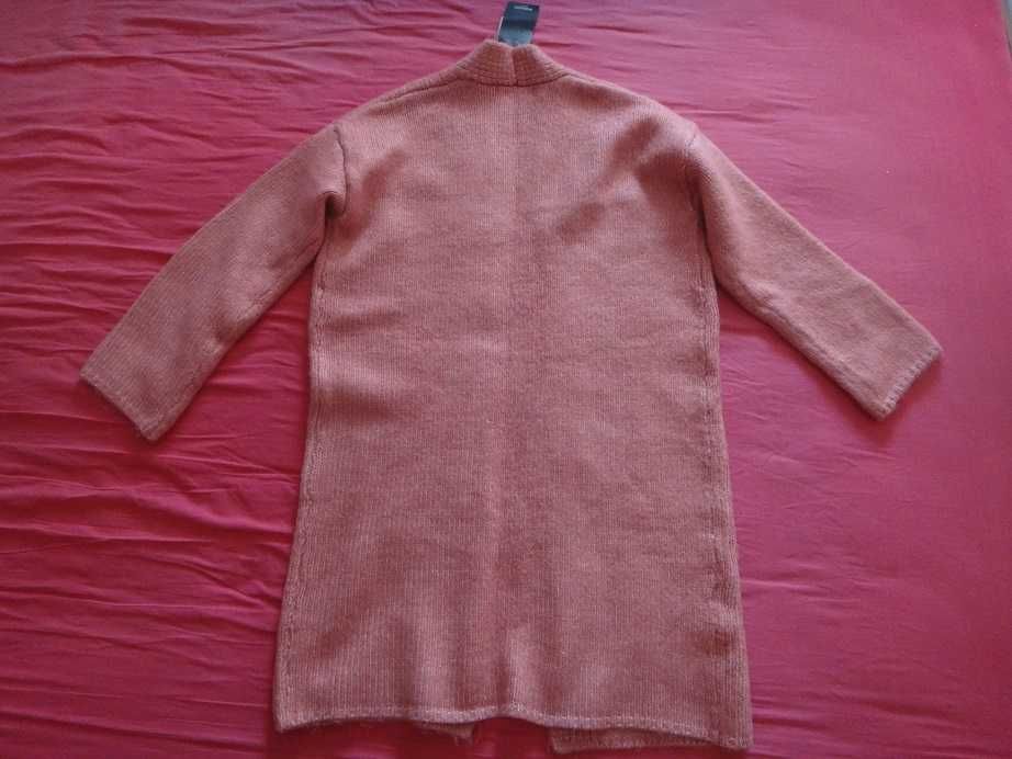 Нова жилетка Mango в розово, плетен пуловер Манго