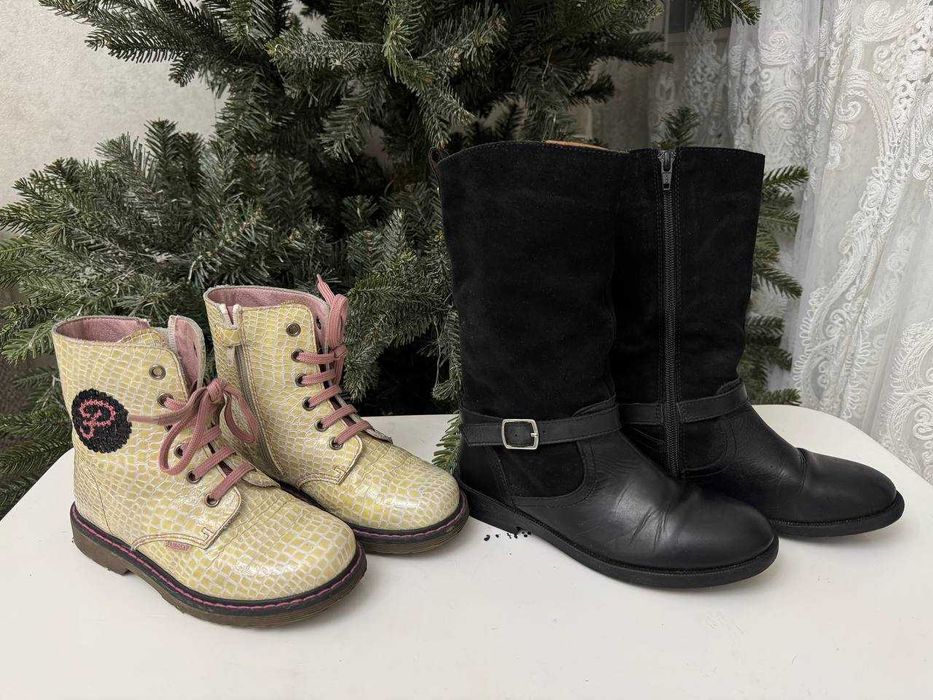 Кожаные сапоги Zara, Geox, Next, UGG, ECCO, KUOMA разм 28,29,31,32,33