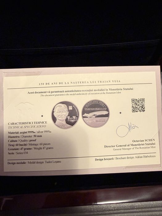 Moneda lingou argint  999 47/gr