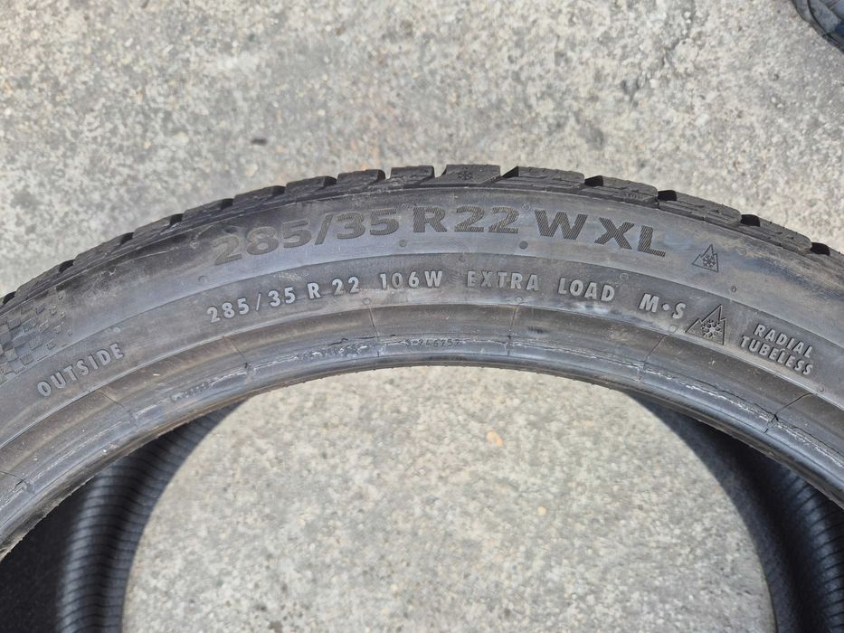 2 Anvelope de IARNA - 285/35/22 - Continental - APP NOI - DOT 2020