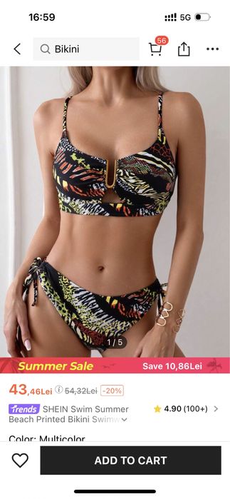 Costum de baie imprimeu animal print