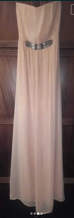 Zara blush strapless maxi dress