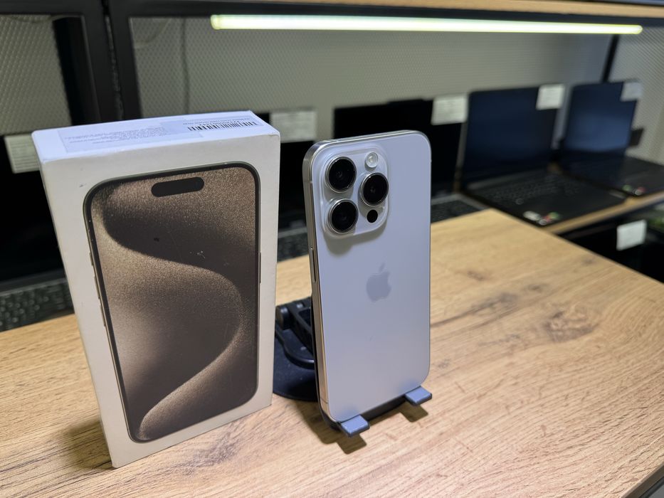 iPhone 15 Pro, 128 GB, Natural Titanium, АКБ94%, 1402/А10