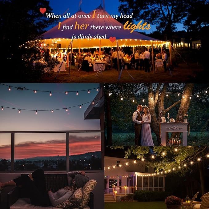 Декоративни Лампички 7.5м. 25бр. Лампи за декорация на двор ресторант