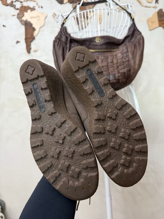 Timberland боти кожа велур на ток 39.5 чанта естествена кожа