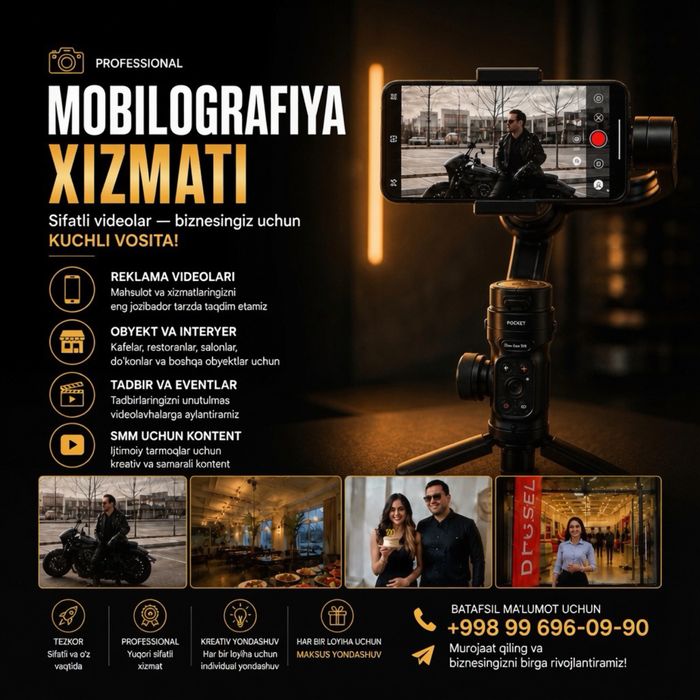 Mobilograf | Reels | Reklama Video | Toshkent