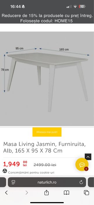 Masa  bucatarie 6 persoane