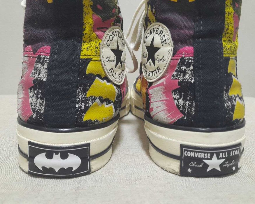 Converse x Batman 80th Anniversary White Chuck Taylor 70 DC. Size 39.