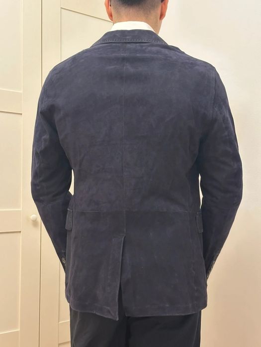 Sacou Barbati Massimo Dutti din piele naturala intoarsa Suede M 38
Sac